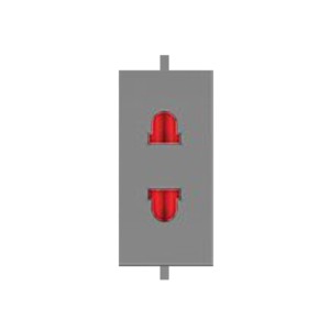 Goldmedal Nixon 6A 2 Pin Socket 1M Metallic