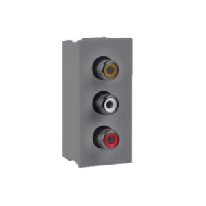 Goldmedal Nixon 1M Triple RCA Socket Metallic