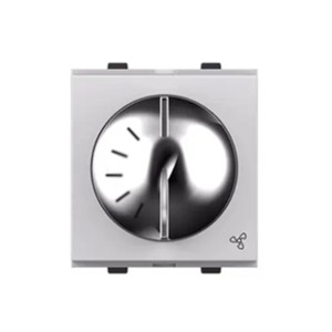Goldmedal Nixon Fan Regulator 5 Step Half Rotary 2M Chrome Knob White