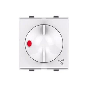 Goldmedal Nixon Fan Regulator 5 Step Full Rotary 2M Pure White