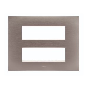 Legrand Lyncus Brushed silver plate + frame 12 M White