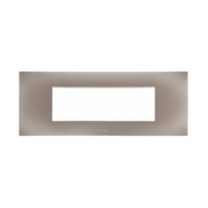 Legrand Lyncus Matt Silver plate + frame 6 M White