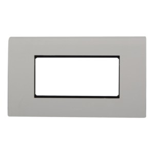 Legrand Myrius 4 module white plate with frame