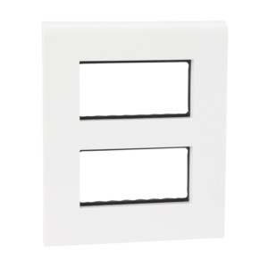 Legrand Myrius 8 module white plate with frame 4x2