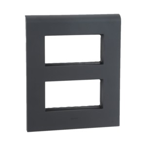 Legrand Myrius 8 module black plate with frame 4x2