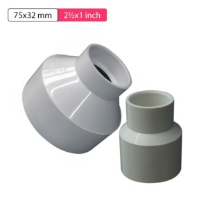 Krishi Leadfree PVC Reducer Coupler 75x32mm 2.5x1inch