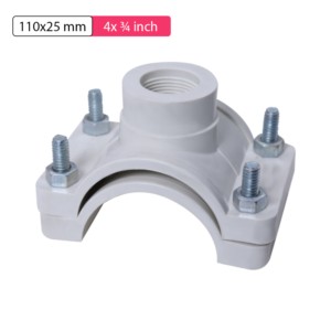 Krishi Leadfree PVC Service Saddle 110x25mm 4x0.75inch