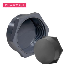 Krishi Leadfree PVC Threaded End Cap 25mm 0.75inch