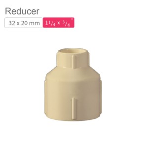 Supreme AquaGold uPVC Reducer 32x20mm SCH 80 Off White