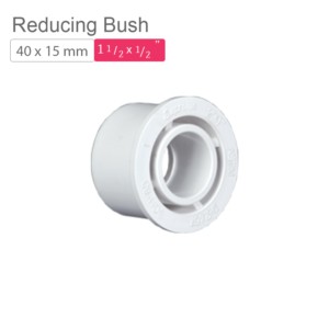 Supreme AquaGold uPVC Reducing Bush 40x15mm SCH 80 Off White