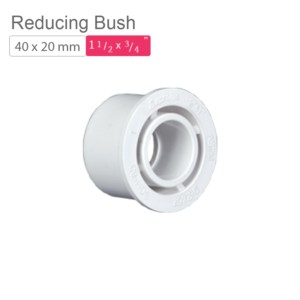 Supreme AquaGold uPVC Reducing Bush 40x20mm SCH 80 Off White