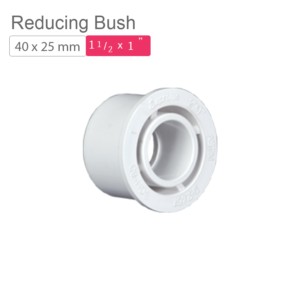 Supreme AquaGold uPVC Reducing Bush 40x25mm SCH 80 Off White