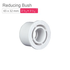 Supreme AquaGold uPVC Reducing Bush 65x32mm SCH 80 Off White
