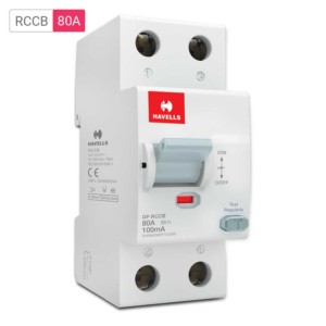 Havells Higher Rating DP RCCB 80A 100mA