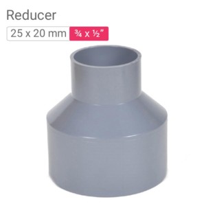 Star PVC Reducer 25x20mm .75x.50inch