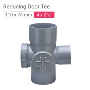 Star SWR Drainage Reducing Door Tee 110x75mm 4x2.50inch