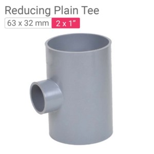 Star PVC Reducing Plain Tee 63x32mm 2x1inch
