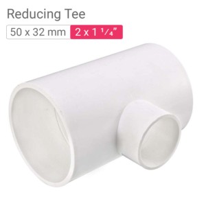 Star UPVC Reducing Tee 50x32mm 2x1.25inch