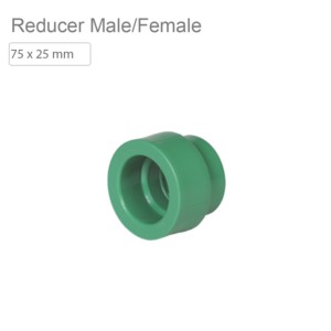 Supreme indo green PPR Reducer Male/Female 75x25mm