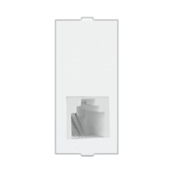 Rolta Telephone Jack (RJ11) Single with Shutter Glossy White