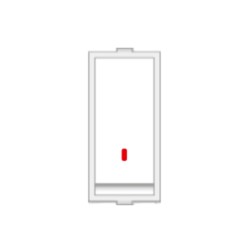 Rolta Wow 6A 1way 1M Glossy White Switch with Indicator