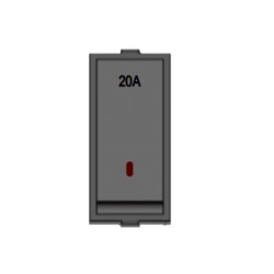 Rolta Wow 20A 1way 1M Space Grey Switch with Indicator