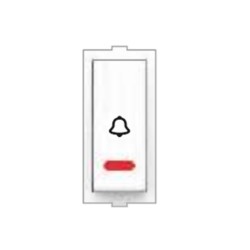 Rolta Euro 6A 1M Bell Push Glossy White Switch with Indicator