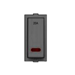 Rolta Deluxe 20A 1way 1M Space Grey Switch with Indicator