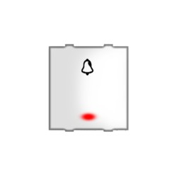 Rolta Roltaplus 6A 2M Bell Push Glossy White Dura Switch with Indicator