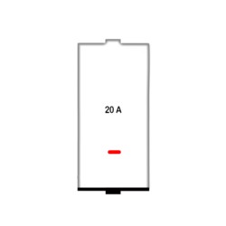 Rolta Flatron 20A 1way 1M Glossy White Switch with Indicator