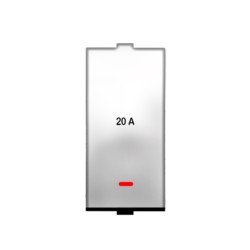 Rolta Matrix 20A 1way 1M Glossy White Switch with Indicator