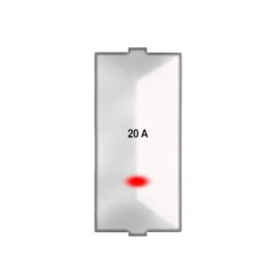 Rolta Roltaplus 20A 1way 1M Glossy White Switch with Indicator