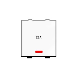 Rolta Flatron 32A DP Dura 2M Glossy White Switch with Indicator