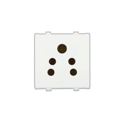 Rolta 6A 2 in 1 Socket without Shutter Glossy White