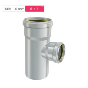 Finolex SWR Ring Reducing Tee Plain 160x110mm 6x4inch