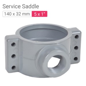 Star PVC Service Saddle 140x32mm 5x1inch
