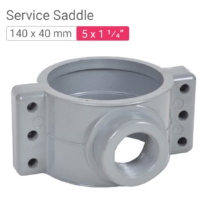 Star PVC Service Saddle 140x40mm 5x1.25inch