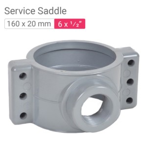 Star PVC Service Saddle 160x20mm 6x.50inch