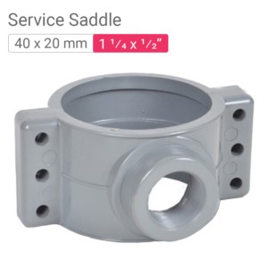 Star PVC Service Saddle 40x20mm 1.25x.50inch
