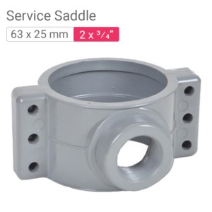 Star PVC Service Saddle 63x25mm 2x.75inch