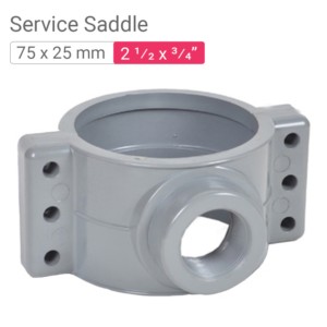 Star PVC Service Saddle 75x25mm 2.50x.75inch