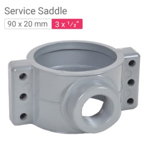 Star PVC Service Saddle 90x20mm 3x.50inch