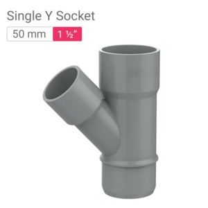 Star SWR Drainage Single Y Socket 50mm 1.50inch