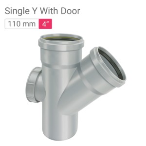 Star SWR Drainage Single Y With Door 110mm 4inch Heavy R
