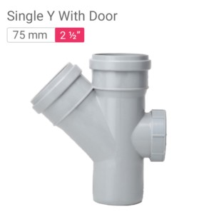 Star SWR Drainage Single Y With Door 75mm 2.50inch LW P