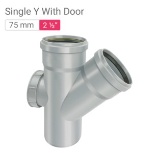 Star SWR Drainage Single Y With Door 75mm 2.50inch Heavy R
