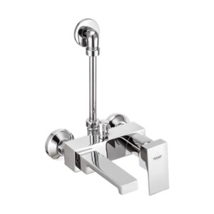 Eauset Brenta Pro Single Lever wall mixer with provision for over head shower complete with LBend 115mm with Wall Flange