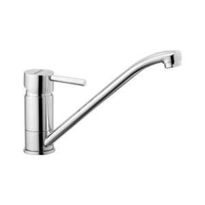 Eauset Orne Single Lever Sink Mixer with swinging spout diagonal table mounted with 450mm braided hose