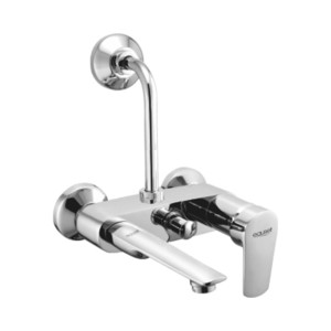 Eauset Otra Single lever wall mixer with provision for overhead shower completed with LBend 115mm with wall flange