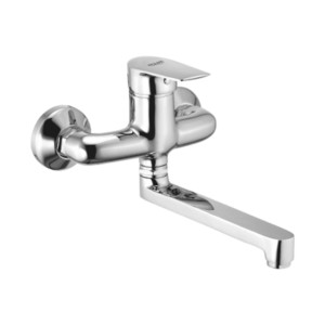 Eauset Otra Single Lever Sink Mixer with swinging spout wall mounted with wall flange